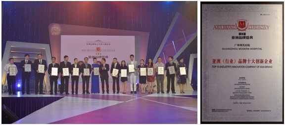 喜报!广州现代医院获“亚洲医疗十大创新品牌”奖项