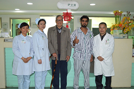 广州现代医院内科病区 默默付出感动患者——省林业厅、四航局退休干部、也门年轻企业家联合为其点赞